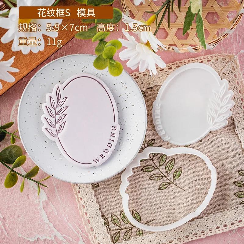 Christmas Fondant Biscuit Mould Xmas English Letter Embossing Stamp Dessert Cake Decoration Acrylic Pastry Cookie Cutter Tools