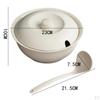 Straw Soup Pot Set Noodles Bowl Resistant With Lid Spoon