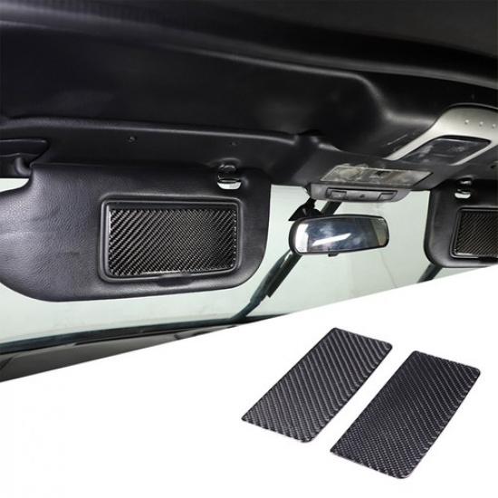 Carbon Fiber Front Makeup Mirror Panel Sticker Trim For Nissan 350Z 2003-2006