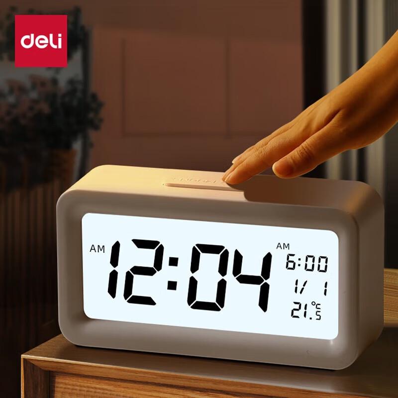 Deli Digital Alarm Clock with Thermometer