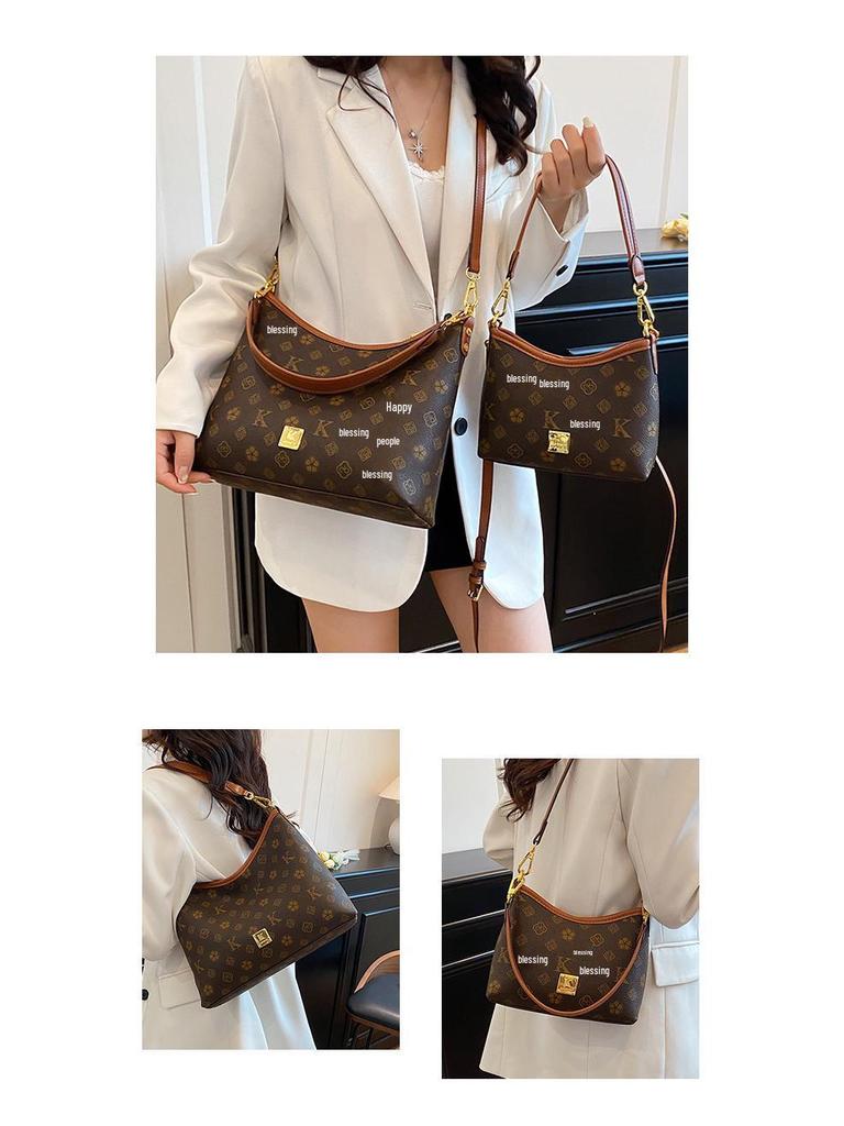 2025 Autumn Women's Versatile Large Capacity Retro Tote Bag for Daily Use and Commute