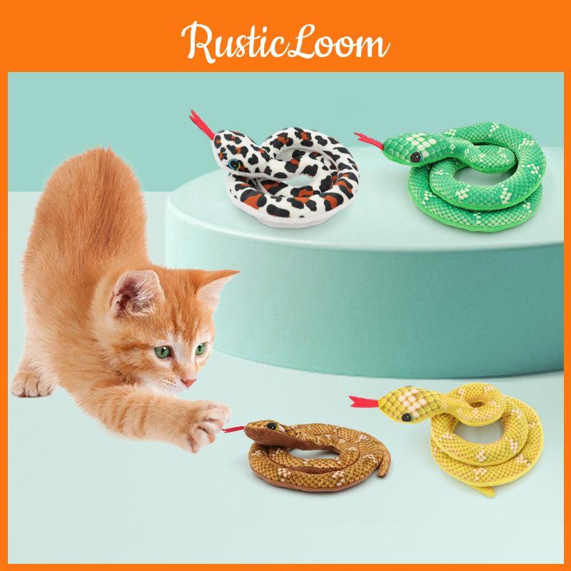 New Plush Cat Toy Realistic Snake Design With Interactive Sound Perfect For Pets To Chew And Play 33g