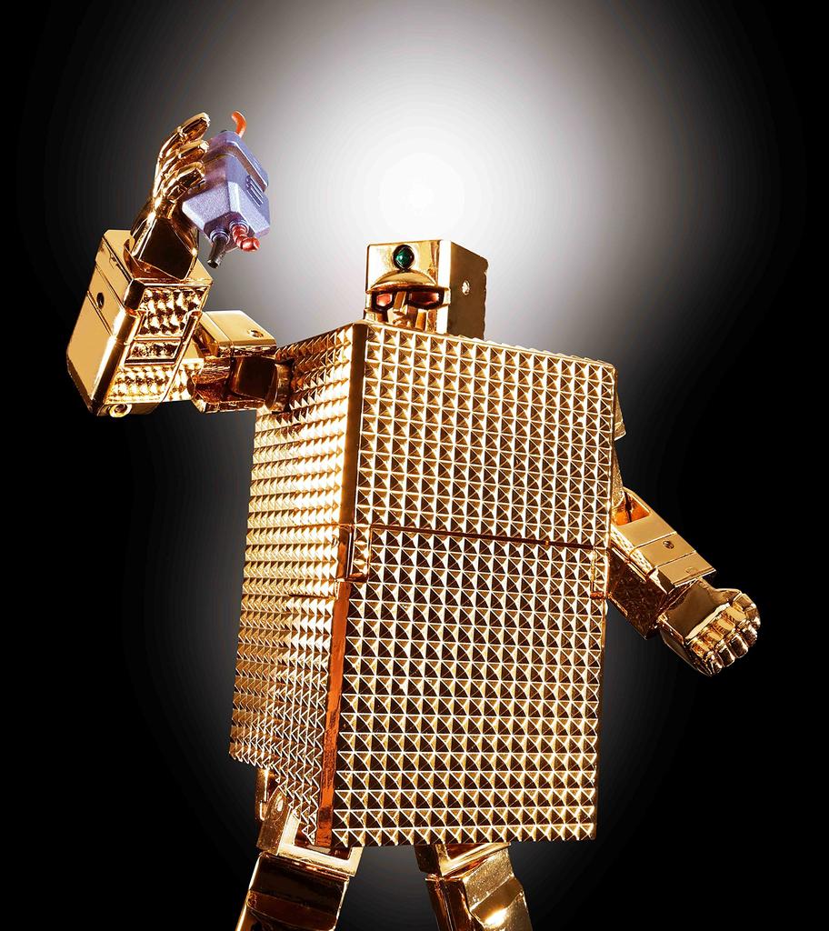 TAMASHII NATIONS Soul of Chogokin Golden Warrior Gold Lightan Gold Lightan 24K gold plated finish Approximately 130mm robot painted movable figure