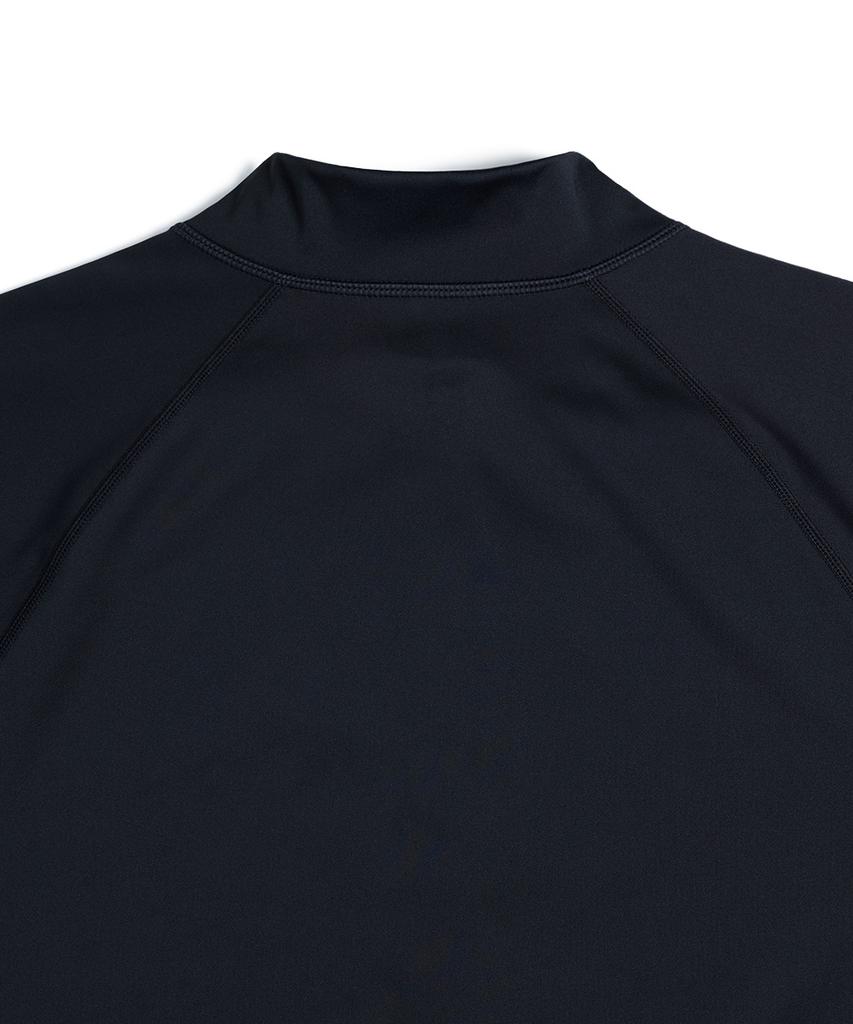 Baellob Women'S Standard Zip-Up Rash Guard Black