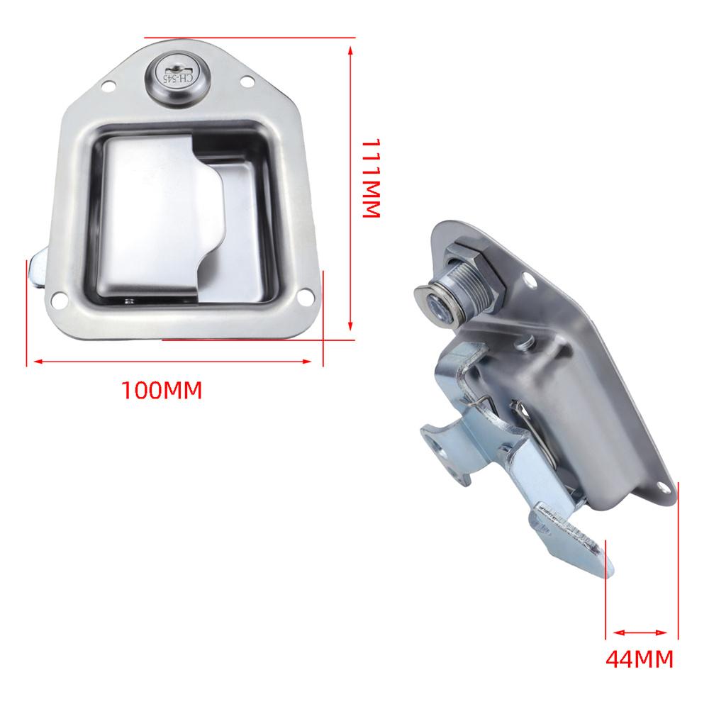 Stainless Steel Trailer Door Latch Lock with 2 Keys For Camper RV Truck Tool Box