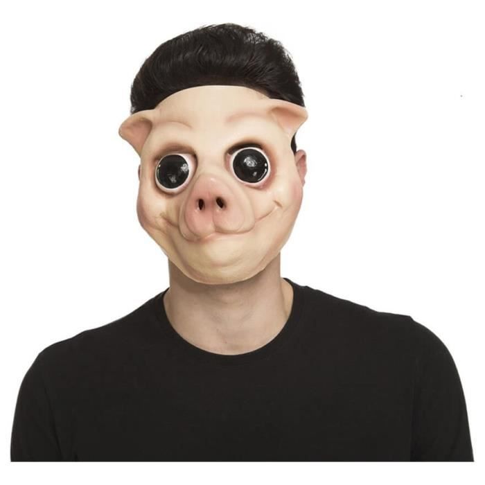Masque de cochon Risueño - DisfraZZes - Taille unique - Multicolore