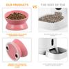 Ceramic Raised Cat Food Bowl Elevated Feeding Slanted Design Protects Neck Prevents Vomiting Easy Clean Dishwasher Safe Pet