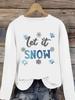 (Asian Size) lovely coffee style Christmas new year Graphic Tee Women autumn winter Casual Fashion Top Clothing Print T Shirt Long Sleeve T-shirts