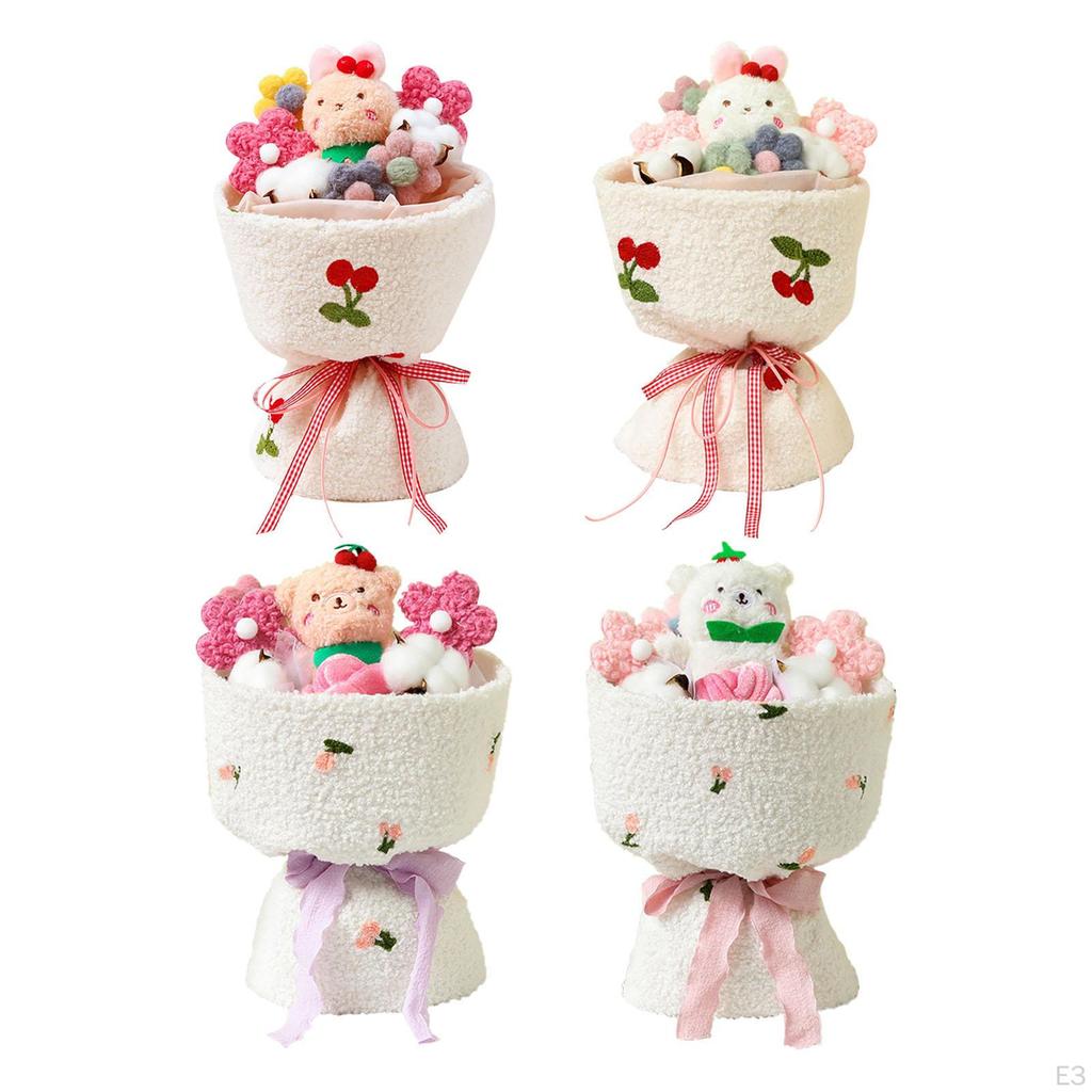 Plush Doll Bouquet Artificial Flowers Toy Wedding Gift Party Favors