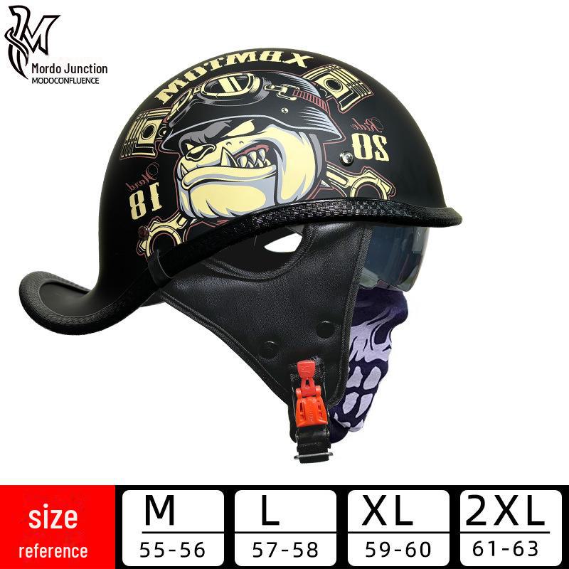 

Ретро электрический мотоциклетный полушлем для мужчин и женщин - легкий, стильный летний дизайн M