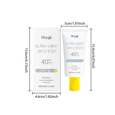 Hoygi Moisturizing Protective Cream Daily Face Sunscreen For Outdoor Summer UV Protection Hydrating Invisible Finish Non Greasy 50g