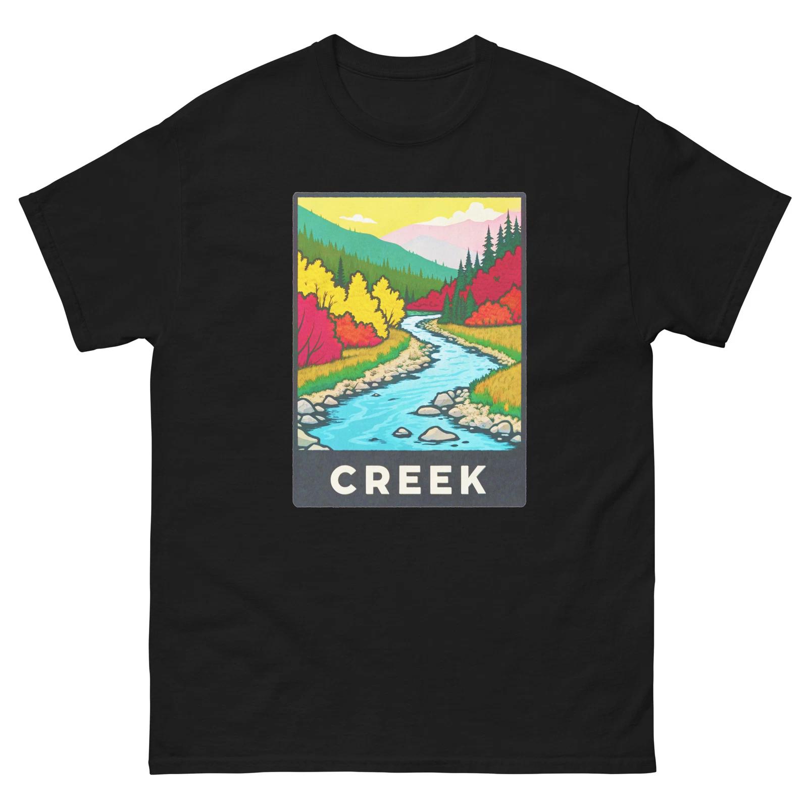 Creek Geographical Landscape Location Scenery T-Shirt M