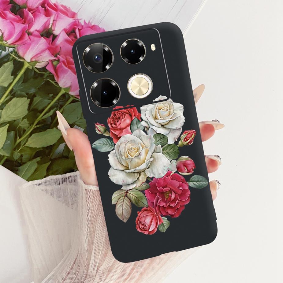Für Infinix Note 40 40X 5G Hülle X6852 Neue Schmetterlingsbemalte Abdeckung Weiche Silikonhülle Für Infinix Note 40 Pro Plus Note40 X Hülle