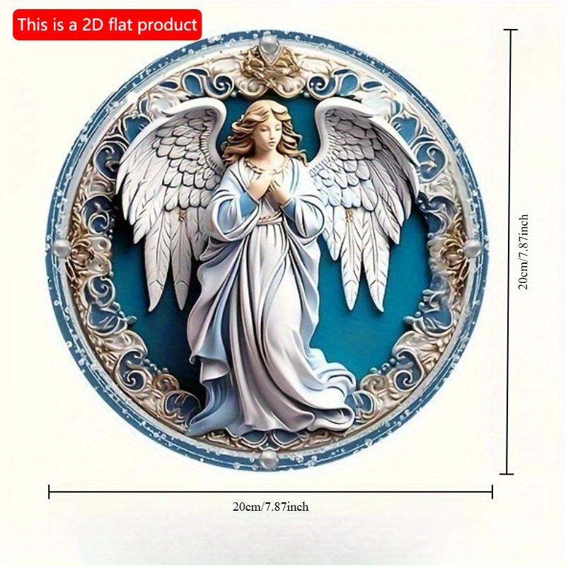 2d Flat 20*20cm Home Wall Decor Chain Pendant Decor Chandelier Chain Cover, Translucen Plate Decor for Garden, Home, Room, Porch Wall Art