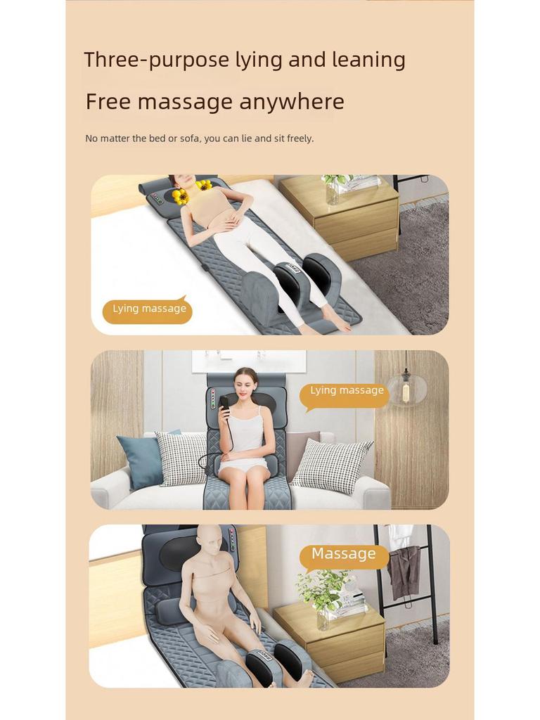 Multifunctional Full-Body Massage Mattress with Airbag Vibration & Heating