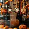 Black Cat Mummy Wooden Tree Pendants 6Pcs Vintage Halloween Ornaments for Decorations, Pumpkin Wood Cutout Pastoral Cute Indoor Decor Owl Hanging