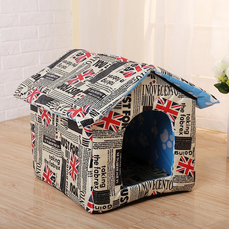 Waterproof Outdoor Cat House: Foldable, Removable, Washable, and Warm 4-Season Pet Villa Tent for Cats and Dogs.