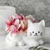 DIY Kitten Form Gypsum Flowerpot Silicone Mold Storage Box Cup Wax Molds Cartoon Cat Desktop Decoration Crafts Making Mould