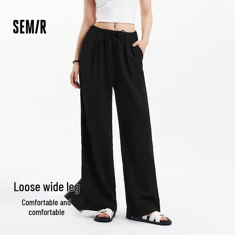 Semir Women's Pleated Drapey Wide-Leg Casual Pants