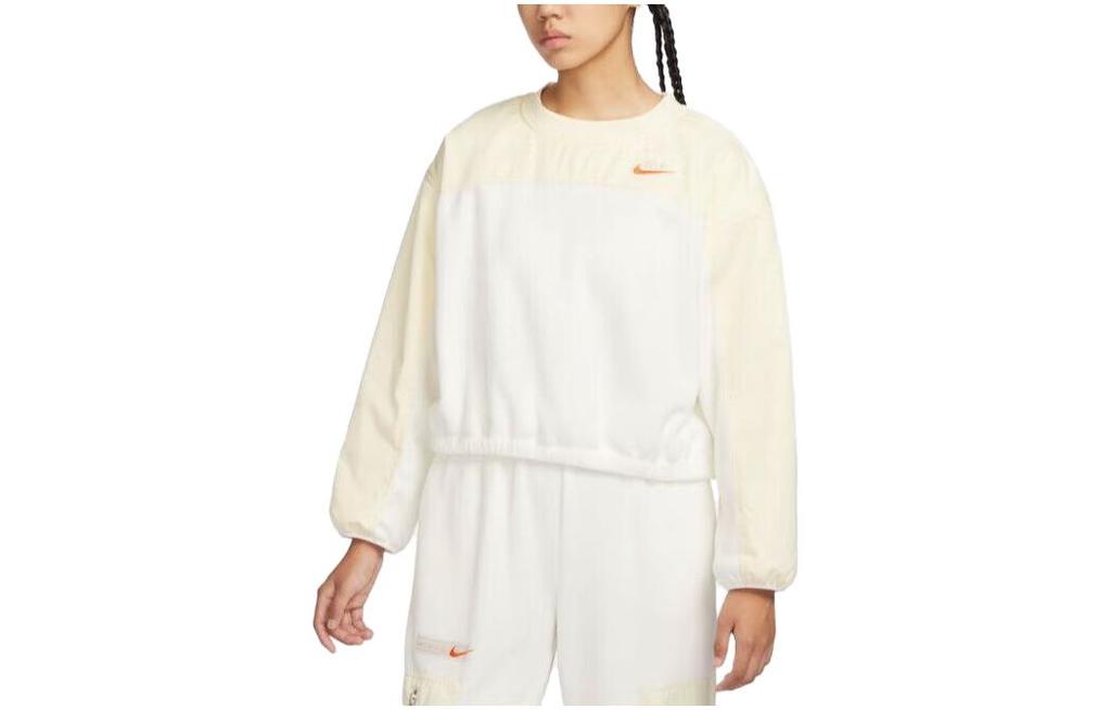 Nike Sweatshirts Women's White Crew Neck Moderate Regular FB8685-133