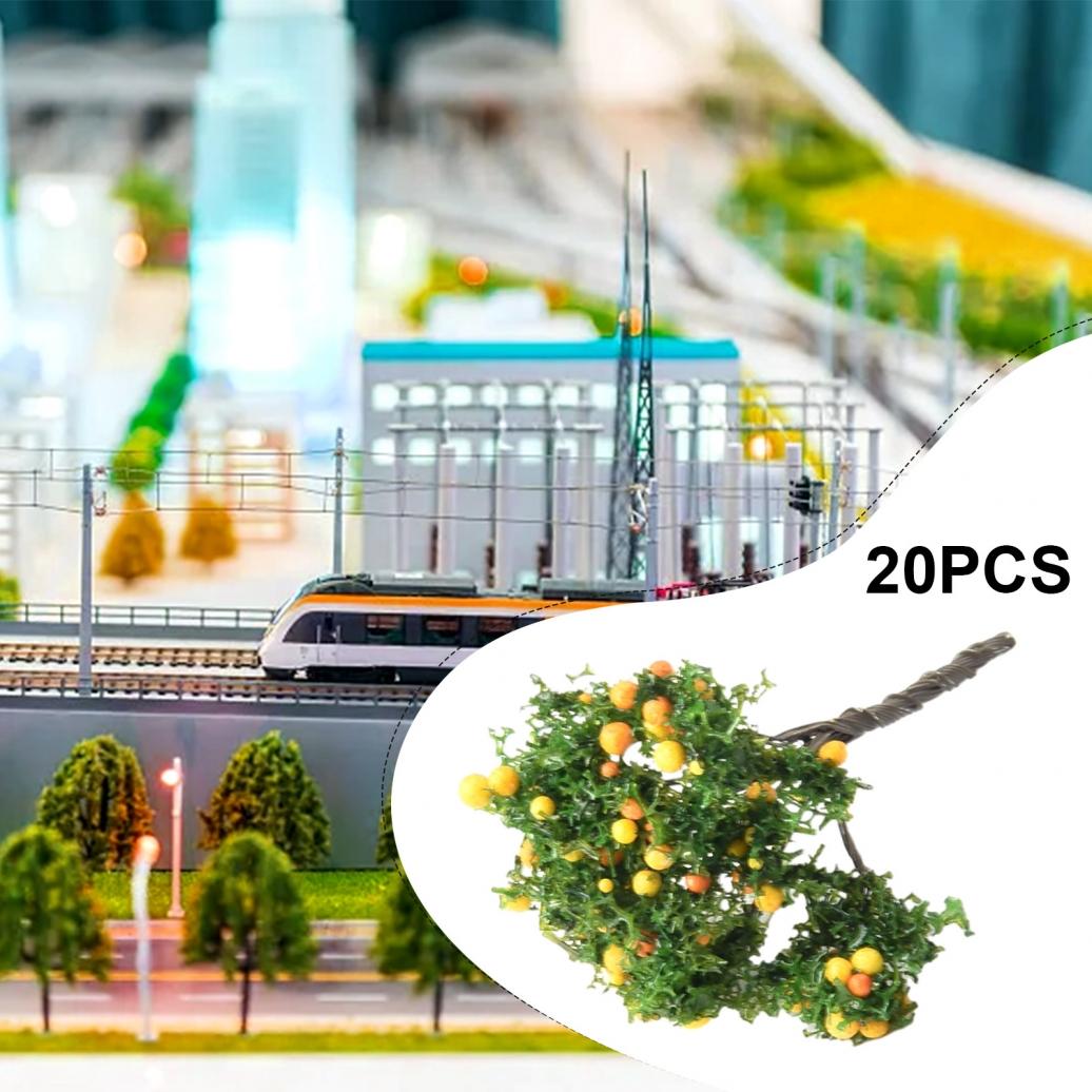 

Model Trees O Scale 20 Pcs 4cm Height Orange Fruit Tree Model