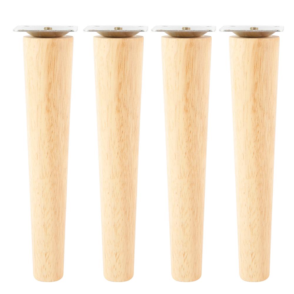 4Pcs Furniture Legs Wooden Solid Furniture Feet Oblique Straight Non-slip Table Chair Feet Replacement Feet Floor Protector Home