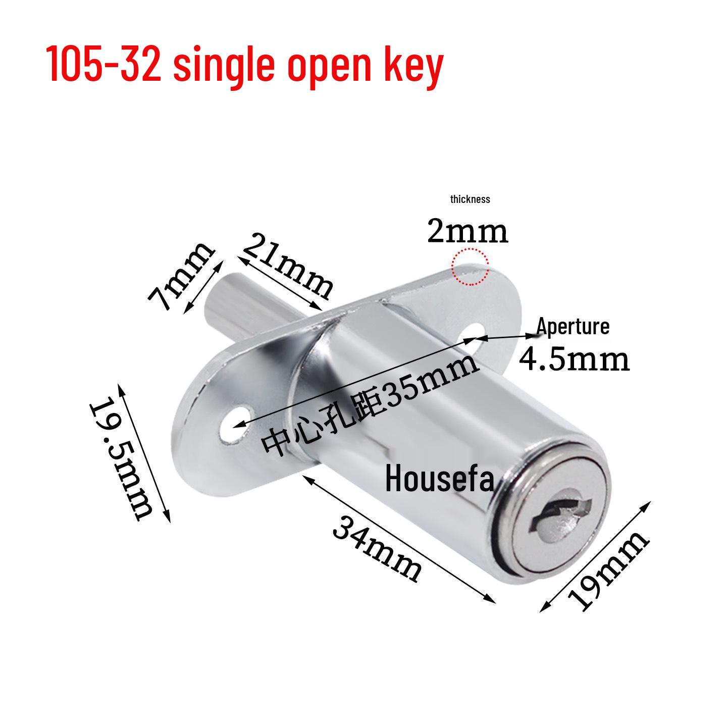 

105 Trips Aluminum Alloy Sliding Door Window Cabinet Lock - Little Doctor 105-32