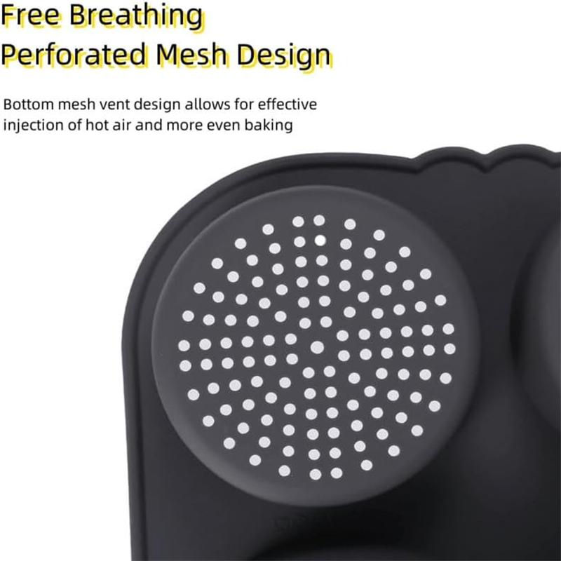 4/6/8 Holes Silicone Hamburger Bun Pan, Non Stick Baking Pan Cake Mold, Kitchen Tools