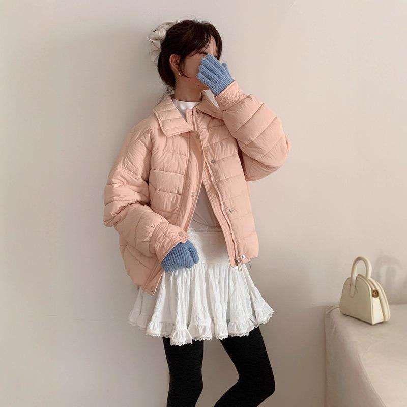 Small short cotton clothes for women's winter new models, new fashion, high-end sense, super good-looking, niche design sense