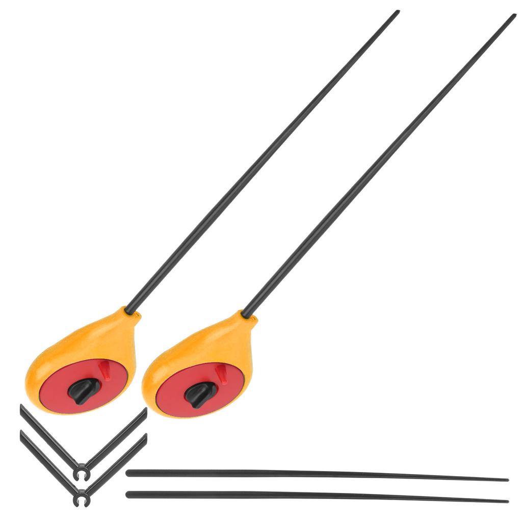 2 Σετ Χειμερινό Φορητό Μίνι Καλάμι Ψαρέματος Πάγου Απλή Συσκευή Καλαμιού Ψαρέματος Σετ Αξεσουάρ Κίτρινο