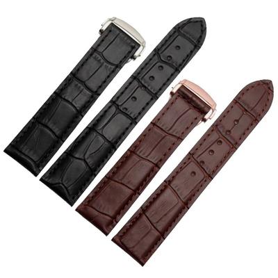 Curea de ceas din piele naturală 18mm 20mm 22mm pentru ceas Omega Speed ​​Seamaster Deployant Clasp Negru maro curea de ceas Brățară