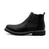Chelsea Boots Men Winter Shoes Black Split Leather Boots Mens Footwear Warm Plush Fur Winter Boots For Men Zapatos Hombre 35