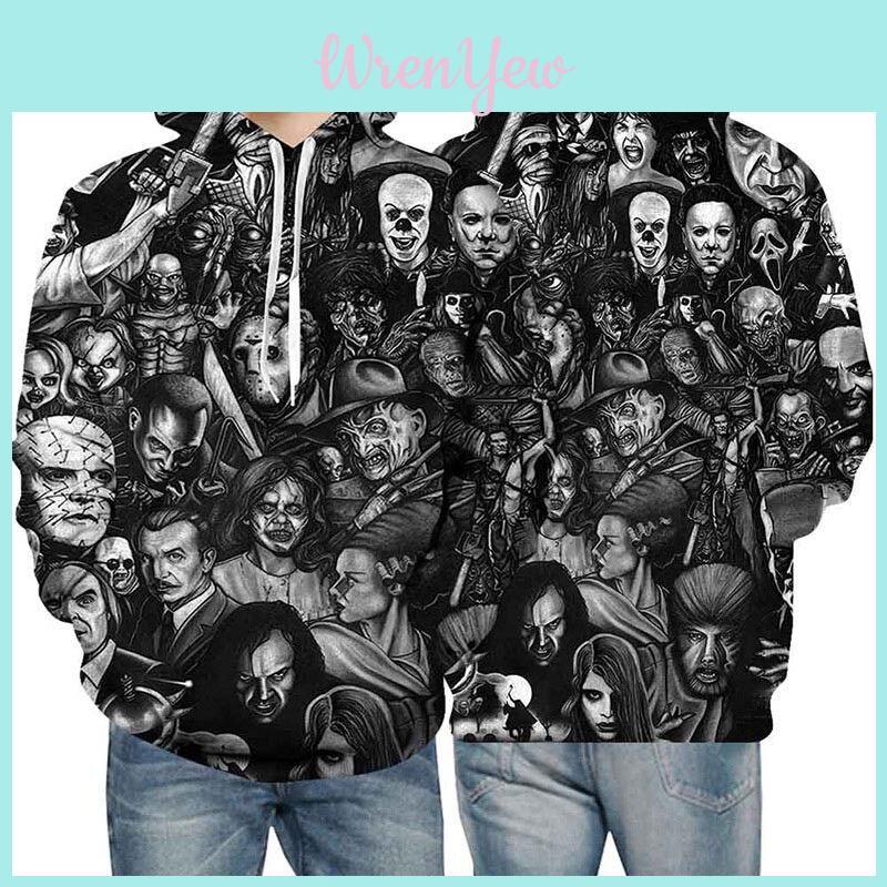 Soft And Comfortable 3d Printed Skull Hoodie For Men And Women With Drawstring Hood
