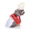 Pet Dress Up Outfit Polyester Dog Halloween Dress Soft Colorful Pet Cosplay Clothes Breathable Christmas Party