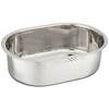 Slim Oval Washtub, 34 X 23 Cm, Stainless Steel, At Aqua, HB-4147, Silver