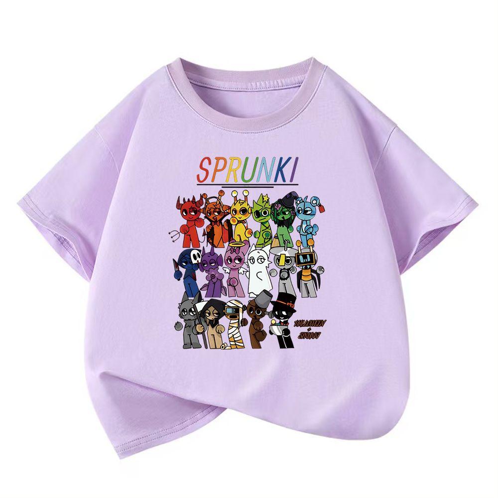 Sprunki Cartoon Print Pure Cotton Kids T-Shirt