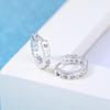 925 Sterling Silver Affordable Luxury AAA Zircon Row-Set Earrings