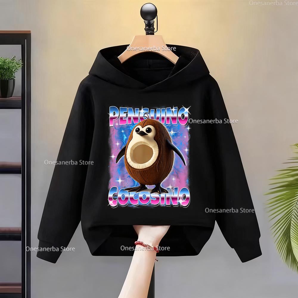 

Осінь Зима Мультяшний Італійський Мозколом Дітяча Худі Мультяшний Смішний Класичний Гори та Моря Мода Тепла Худі 150