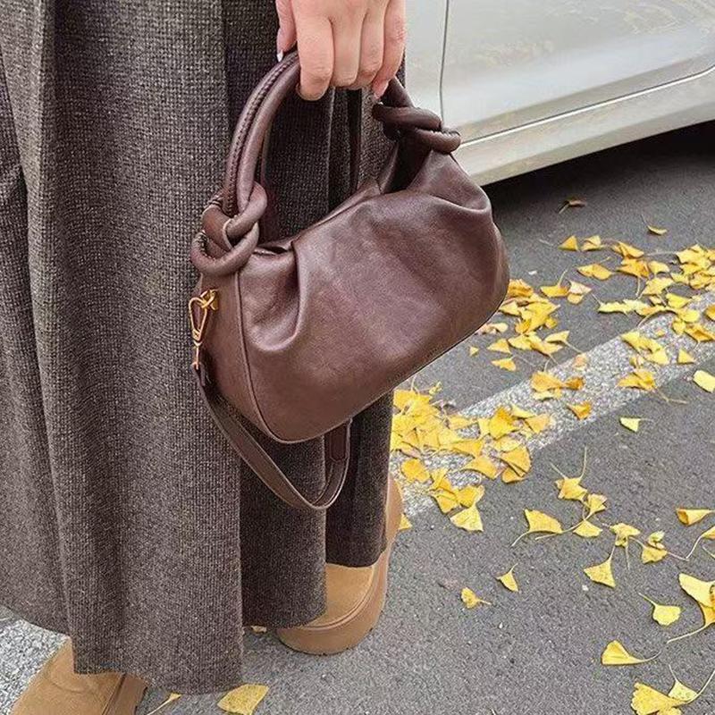 Handheld Fashionable Solid Color Women's Crossbody Bag New Simple Casual Shoulder Bag High-End Handbag AVE