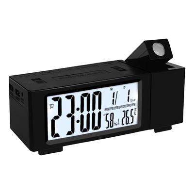 Yatak Odası için Projeksiyonlu Dijital Alarm Saati LED Ekranlı Saat Tavana Duvara Projeksiyon 180° Projektör Ağır Uyuyanlar için