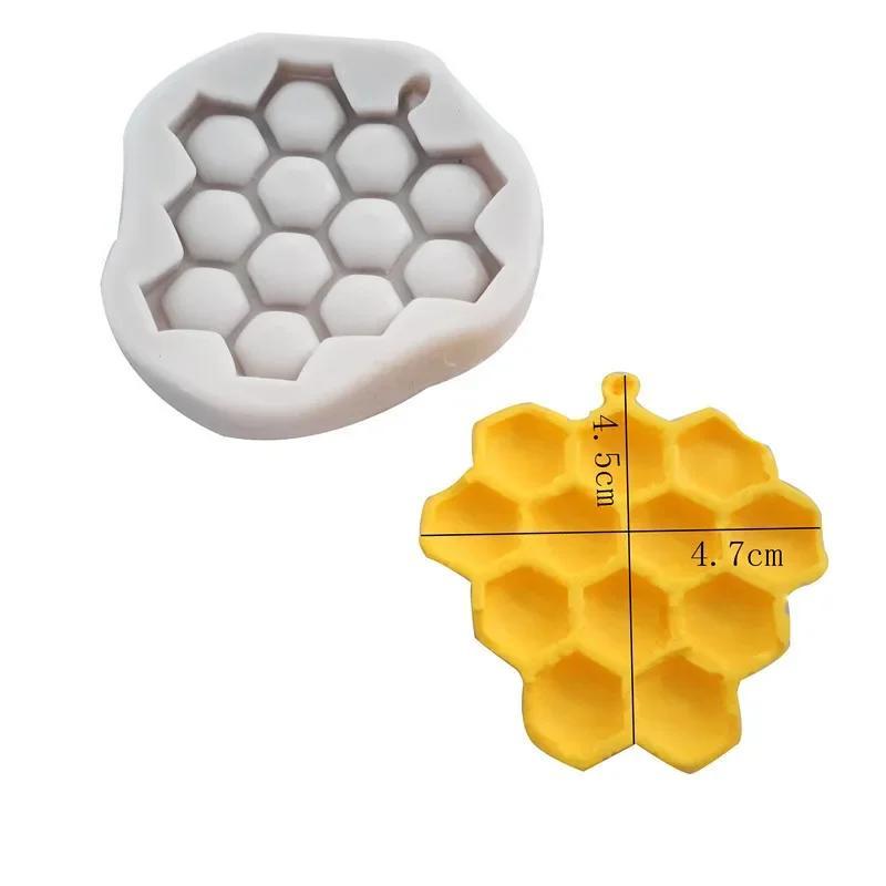 Honeycomb Mold Silikon Bakeutstyr Bie 3D DIY Sukkerhåndverk Sjokolade Kutterform Fondant Kakedekoreringsverktøy