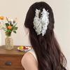 French elegant and gentle lace polka dot grip clip, high-end shark clip temperament hair clip hair ornament on the back of head