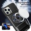 For iPhone 13 Pro Case Compatible with MagSafe Ring Holder Foldable Kickstand TPU PC Phone Cover with Camera Lens Slider