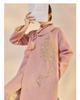 Damen Winter Bestickter Wollmantel & Colorblock-Weste Set