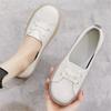 Fashion Genuine Leather Women's Casual Flats White Nurse Shoes Comfortable Vulcanized Sneakers Ladies Light Soft Shallow Mouth Loafers