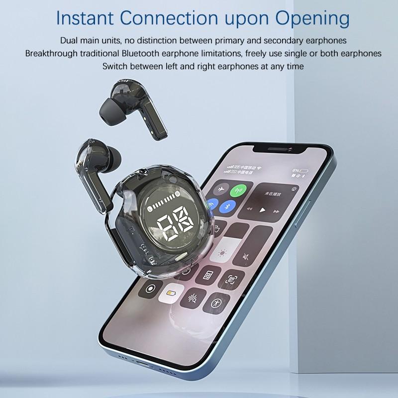 JKU Y30S Bluetooth Earbuds - Wireless Waterproof Touch Headset, 300mAh Charging Case