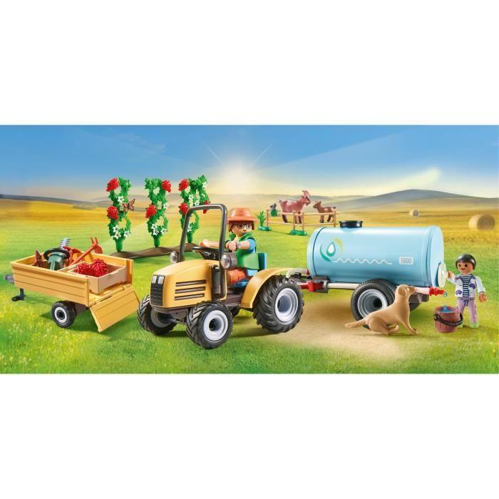 PLAYMOBIL 71442 Fermier avec tracteur et citerne, Country la vie à la ferme, 117 pièces, Dès 4 ans