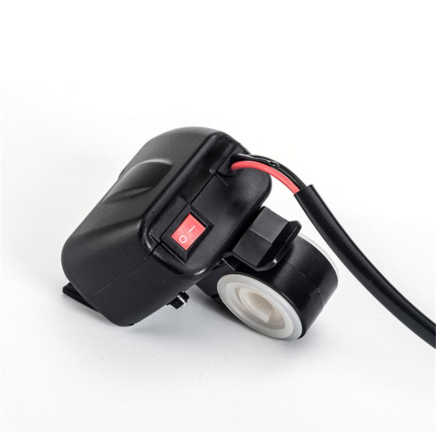 Universal Motorcycle 12v Dual USB 2.1A+2.1A Charger  With Digital Voltmeter LED Display Thermometer