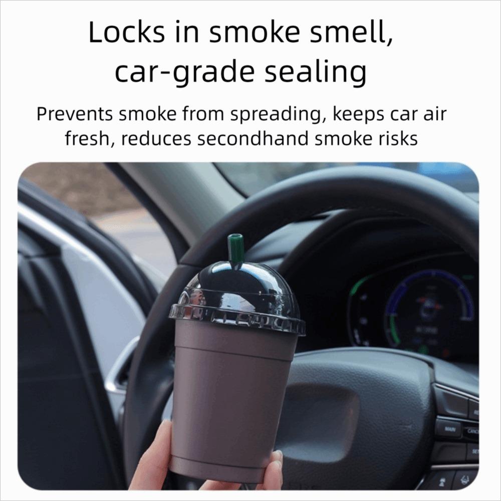 Separable Car Ashtray Garbage Storage Mini Trash Bin Portable Coffee Cup Ashtray  Household