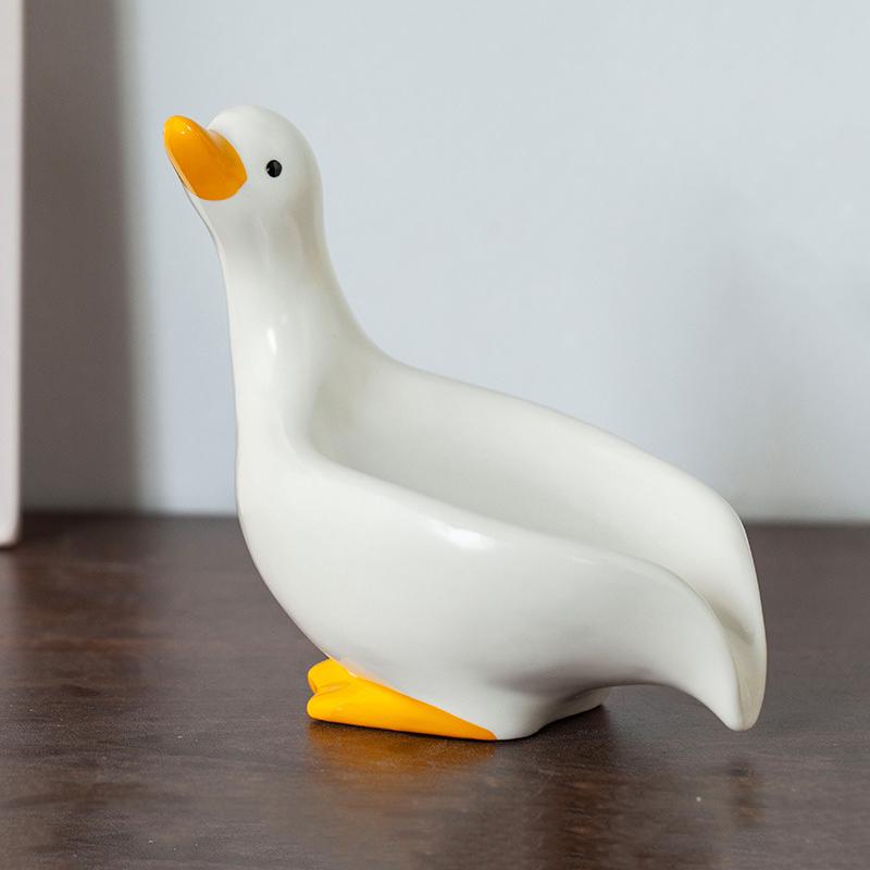 Soap Tray Self-Draining Soap Rack Cute Duck-Shaped Creative Rack For Shower Bathroom Kitchen Tub Sink Tray Bracket Bathroom